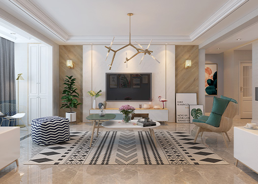 御景湖城137平米北歐風格效果圖 御景湖城137平米北歐風格效果圖