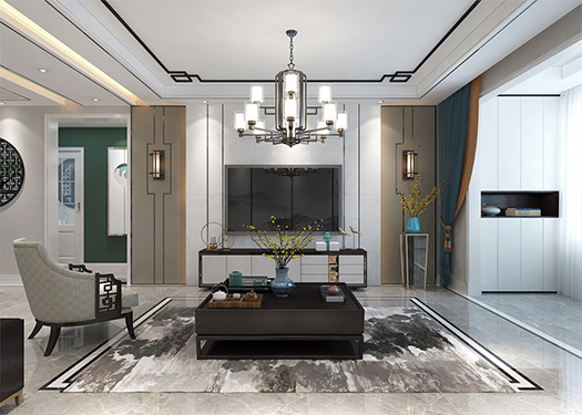 濱河壹號129平米新中式風格效果圖 濱河壹號129平米新中式風格效果圖