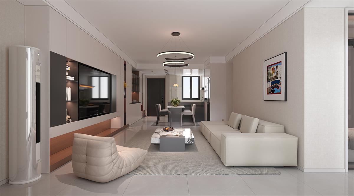 星耀閱海 |123㎡小三居極限改造！整墻收納柜+開(kāi)放式餐廚，空間翻倍還顯大！