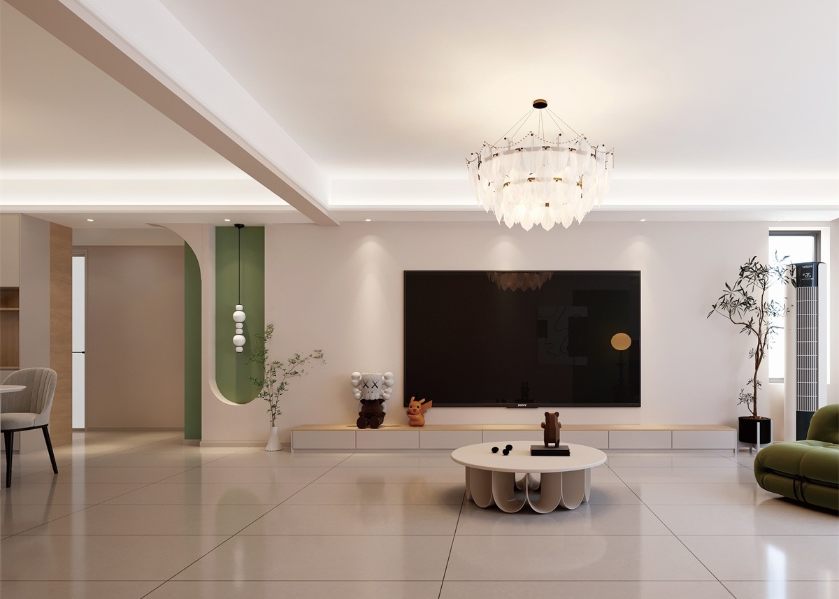 中海河山郡 | 133㎡輕法式浪漫，『奶油白+薄荷綠』美的剛剛好！