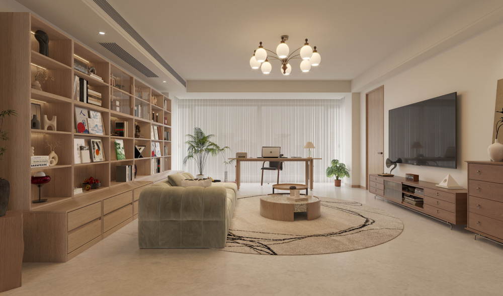 舊房改造 | 住進(jìn)知識分子味的松弛原木家，170平“高智感”百看不厭！